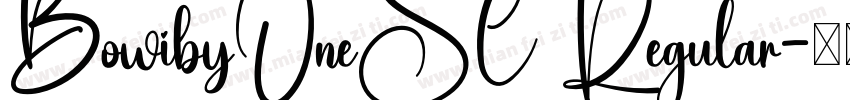 BowibyOneSC Regular字体转换